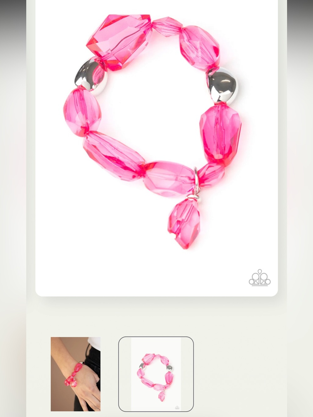 💖🩷💖 “GEMSTONE GLAMOUR” CRYSTAL DROP PINK BRACELET ~ PAPARAZZI❗️ 💖🩷💖 - Picture 4 of 4